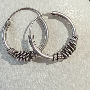Elegant Silver Hoop Earrings